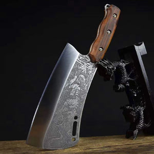 Knife Forged Machete High Carbon Steel Integrated Wood Handle 8.5Inch Viking Knife - Vikings of Valhalla US