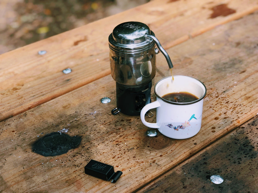 camping coffee in the morning - espresso vibes - camping food