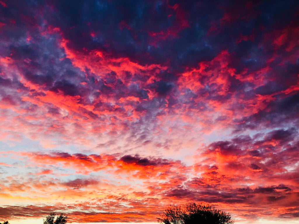 Red saturated sunset in Arizona