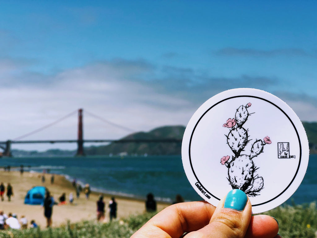 Golden Gate Bridge and a FREE Couloir[ART.] sticker