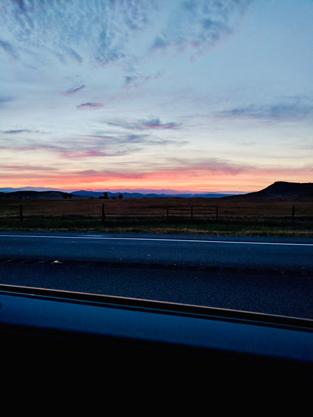 Coffee on the go-waking up at dawn-road trip