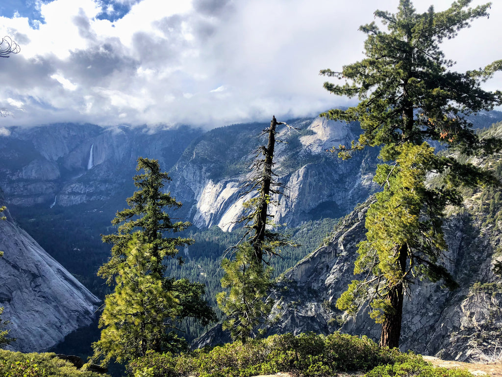 Yosemite national park hike - view of the higher Yosemite Falls