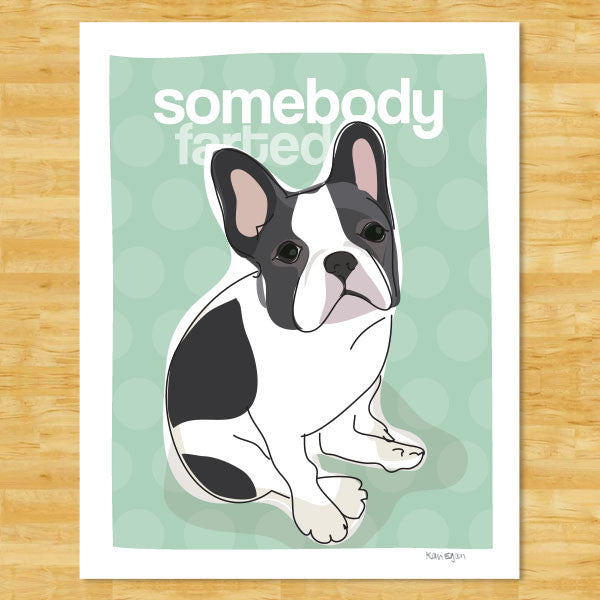 Droll Illustration French Bulldog Art