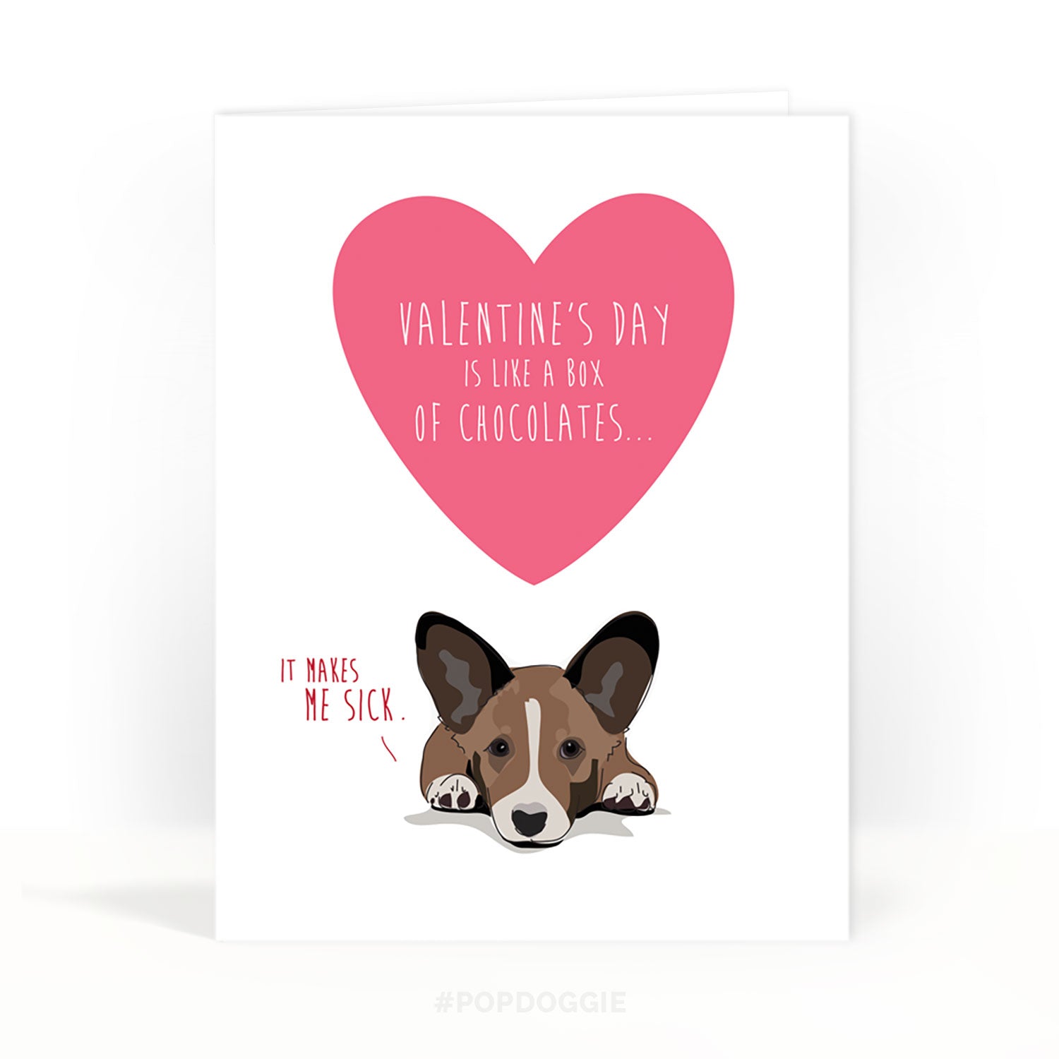 Cardigan Corgi Valentines Card 