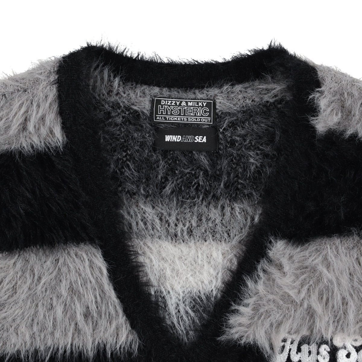 HYSTERIC GLAMOUR x WDS KNIT CARDIGAN / GRAY - WIND AND SEA
