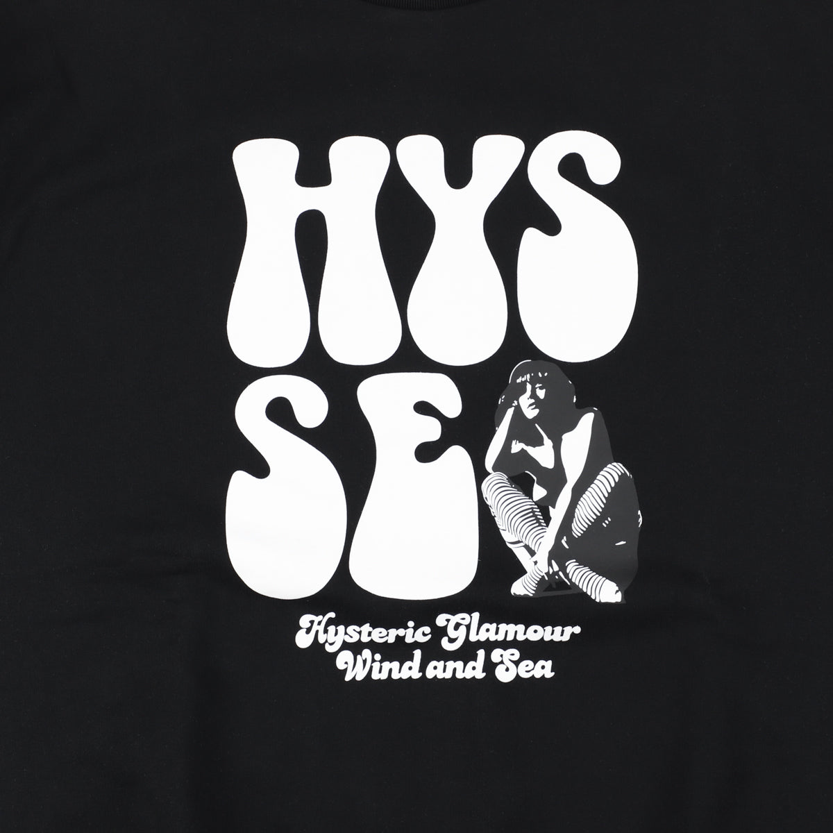 HYSTERIC GLAMOUR x WDS CREW NECK SWEAT / BLACK - WIND AND SEA