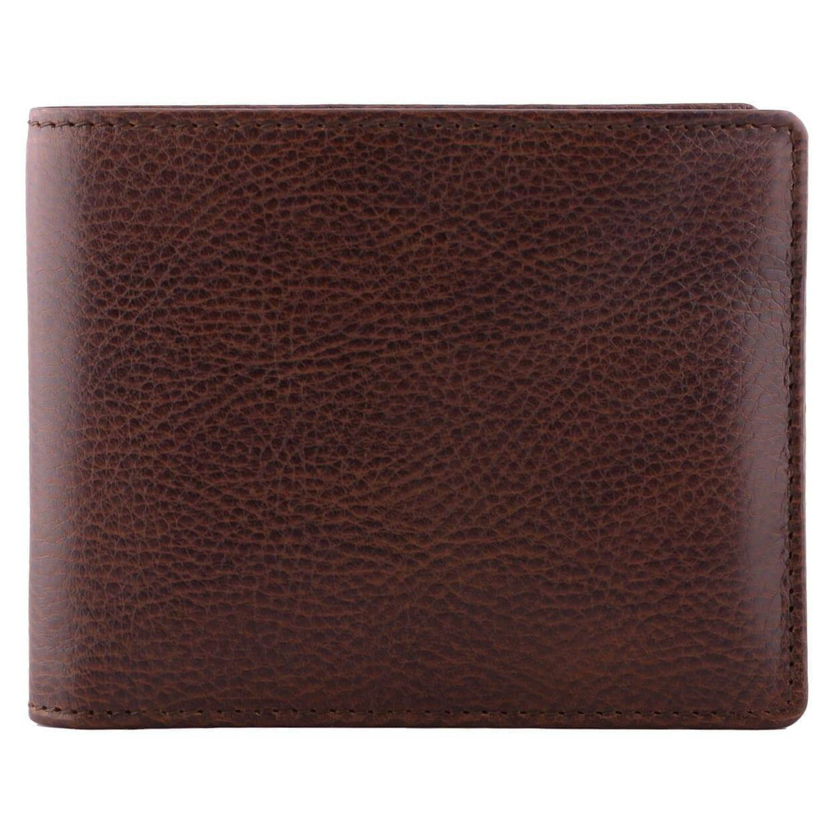 DiLoro Lugano Men's Bifold Leather Wallet Gemini Brown