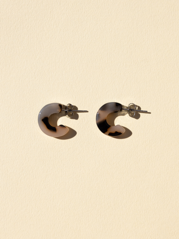 Louis Vuitton Silver/White Monogram Sweet Large Hoop Earrings