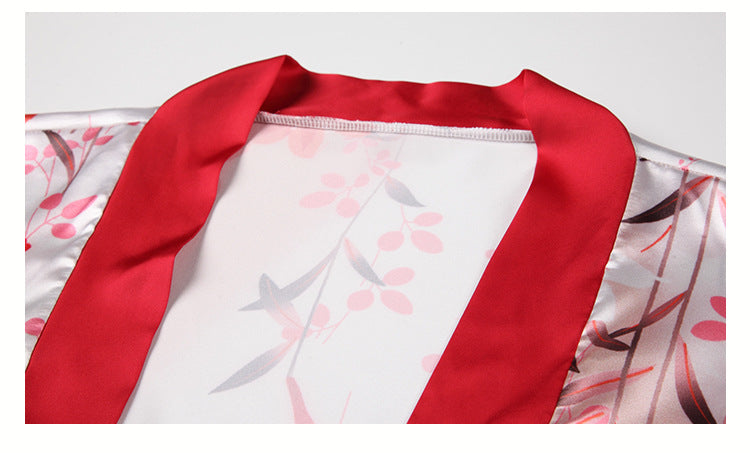 日式印花诱惑超短开衫和服套装