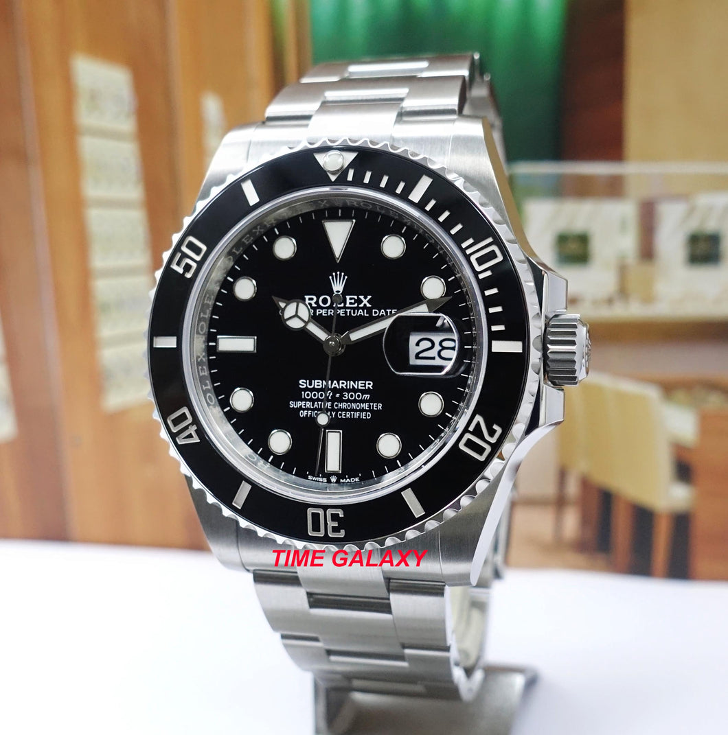 Rolex Submariner 41 Oystersteel Cerachrom Black ln Time Galaxy Time Galaxy Watch