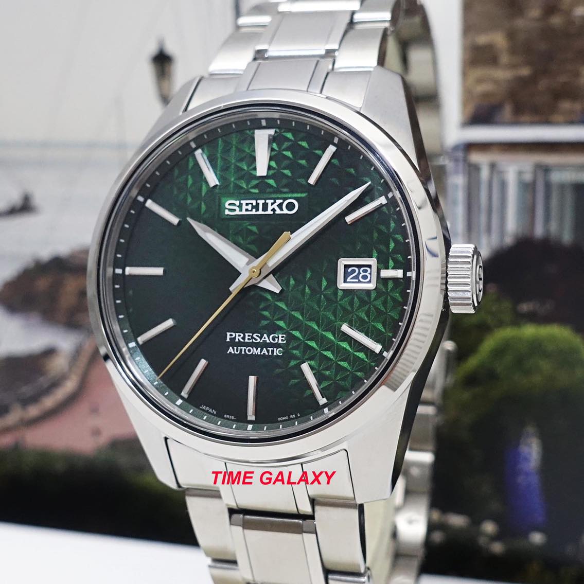 SEIKO Presage Sharp Edges Emerald Green SPB169J1| Time Galaxy Watch