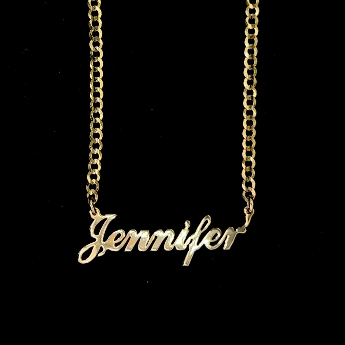 Personalized Name Necklace in 10KT Gold/Cadena de Oro 10KT Personaliza – Jewelers