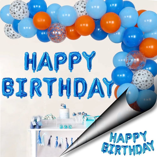 Black Happy Birthday Balloons - Aluminum Foil Banner Balloon for Birth –  Supreme Black Fox