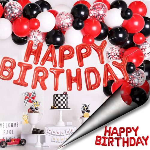 JOYMEMO Red Black and Silver Balloons for Women Men Birthday Party  Decorations Happy Birthday Balloon Banner Star Foil Balloons - AliExpress