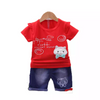 Cat Red Top With Shorts 2 Piece Set 4024