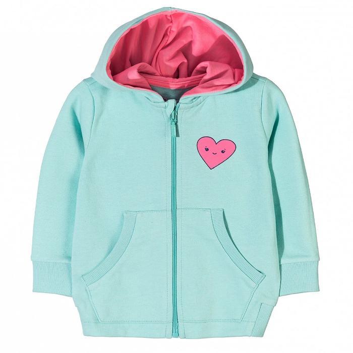 pink and blue heart hoodie