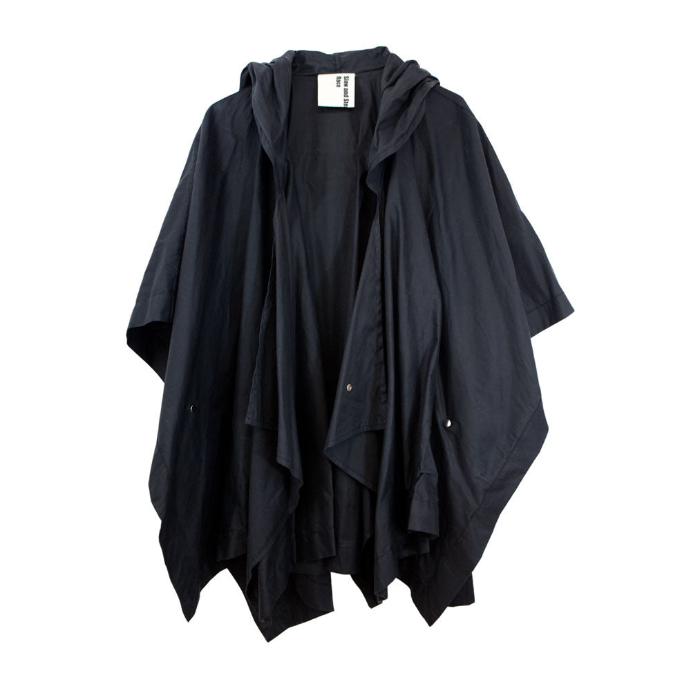 Slow and Steady Wins the Race — Latourell Poncho in Black