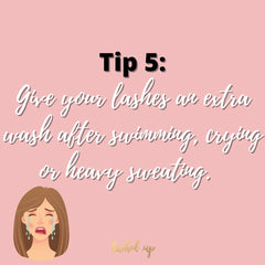 clean your lashes after swimming