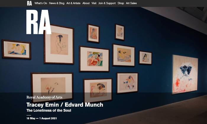 Tracey Emin / Edvard Munch exhibition at the Royal Academy