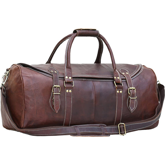 Leather Large 32 inch duffel bags for men holdall leather travel
