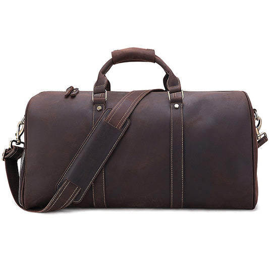 Leather Large 32 inch duffel bags for men holdall leather travel bag  overnight gym sports weekend bag