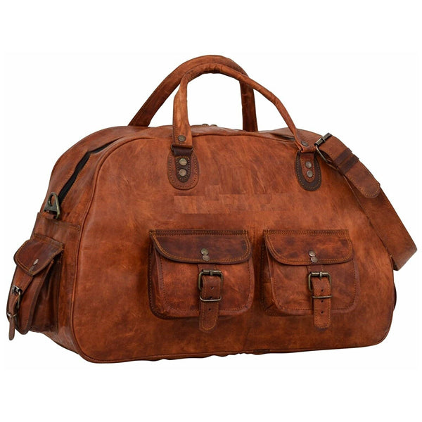 Leather Duffel Gym Bag for Men - Full Grain Leather 22 Inch Bag – The ...