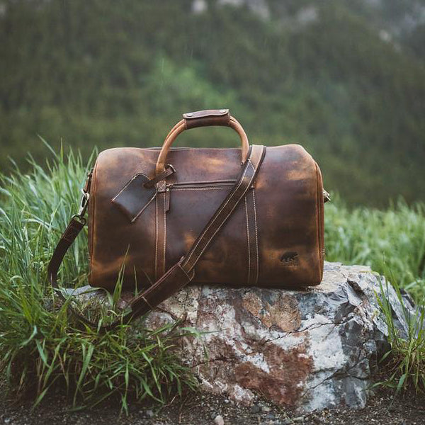 Personalized Vegan Leather Weekender Duffle Bag - The Man Registry