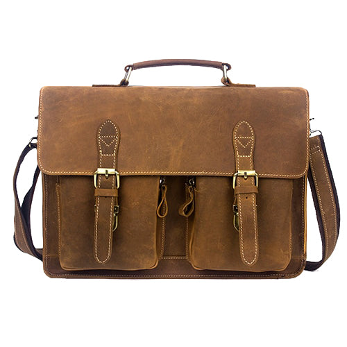 Men's Leather Messenger Bag for Laptops - Vintage Satchel Bag – The ...