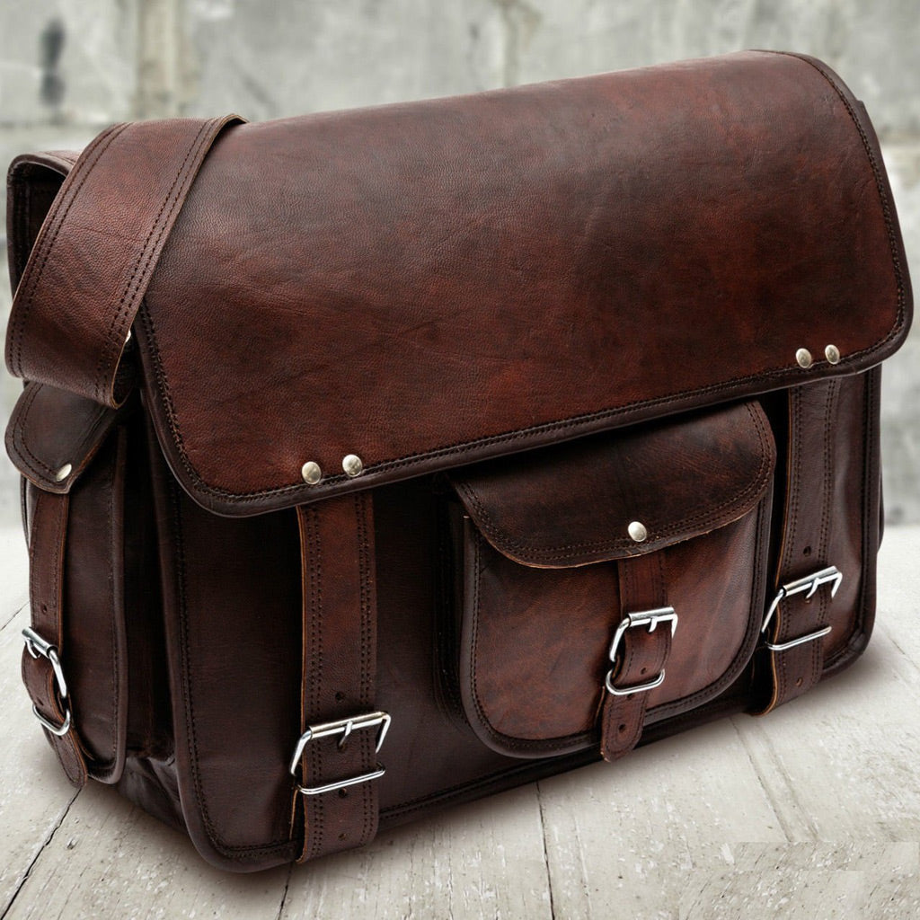 leather messenger bag for men magnet