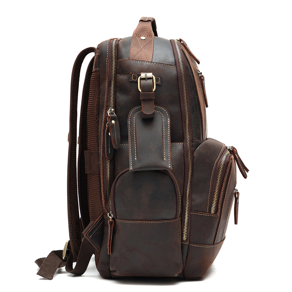 Leather Laptop Backpack for Men - Large Rucksack & Bookbag – The Real ...