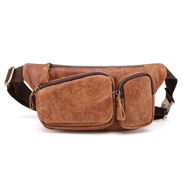 Nauw eetlust Bakkerij The Waist Bag | Men's Nubuck Leather Fanny Pack – The Real Leather Company