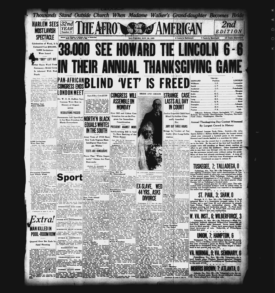 Vintage AFRO American Newspaper front page