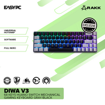 RAKK DIWA V3 68 Keys Huano Switch Mechanical Gaming Keyboard Gray/Black Nav Image 2