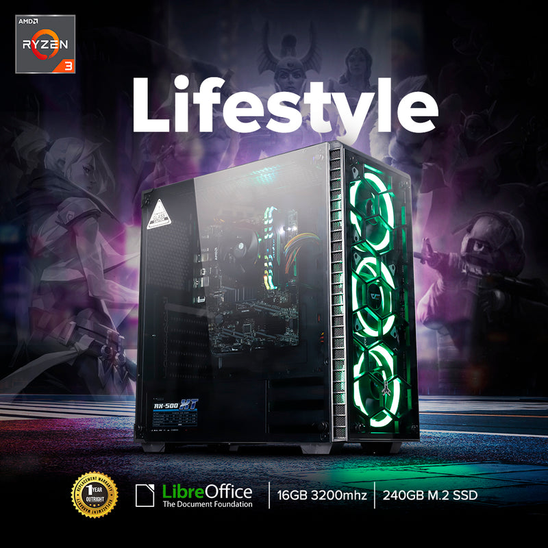 Easybuild Ryzen 3 Pro 4350g Complete Computer Desktop Package For Life Easypc