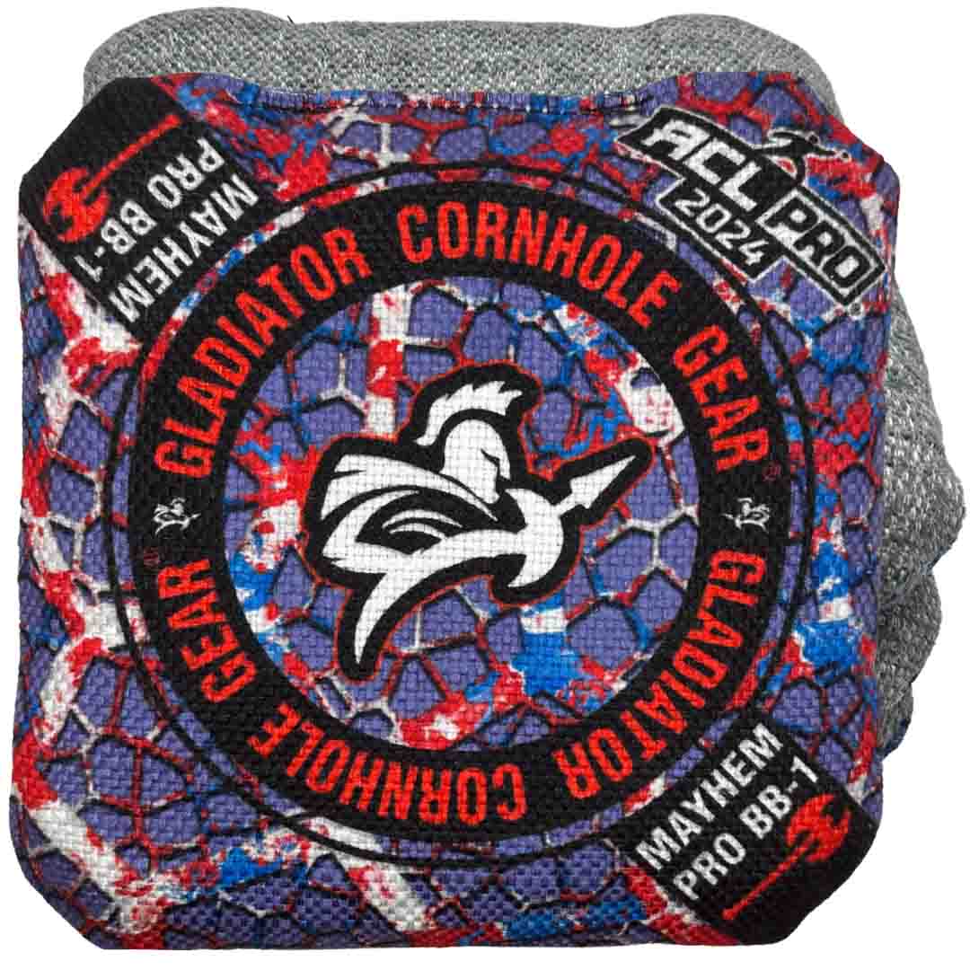 Mayhem Pro BB-1 Cornhole Bags 2024 ACL PRO - Gladiator Cornhole Gear 4 Bags / Bloodshed Red / N/A (4bags Selected)