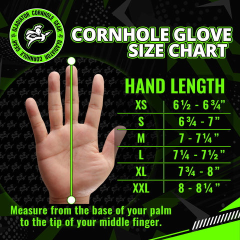 Gladiator Cornhole Gear Cornhole Glove Sizing Chart