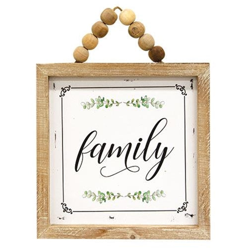 Family Bead Hanger Sign – Primitive Renditions