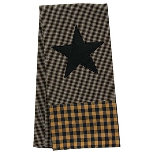 Black Star Dish Towel 18x30