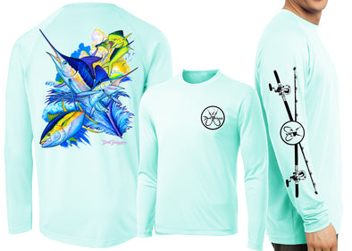 Men’s Performance Yellowfin Tuna Long Sleeve Medium / Seagrass