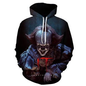 Pennywise Clown Cosplay Costume 3D Print Pullover Hoodie OTKS204 - otakumadness