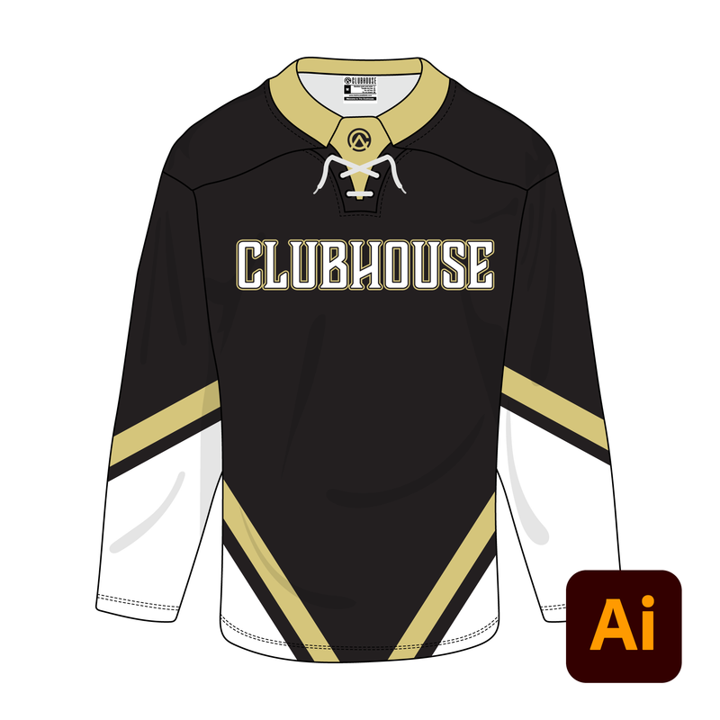 V Stripes Hockey Jersey Vector Design Template