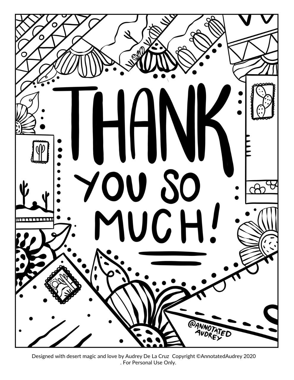 free printable thank you so much annotated audrey