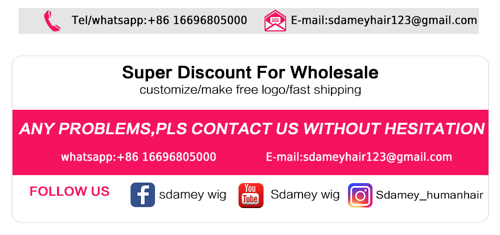 Straight Transparent Lace Closure Wig Sdamey 4x4 /5x5 /6x6 Lace Closure Human Hair Wigs