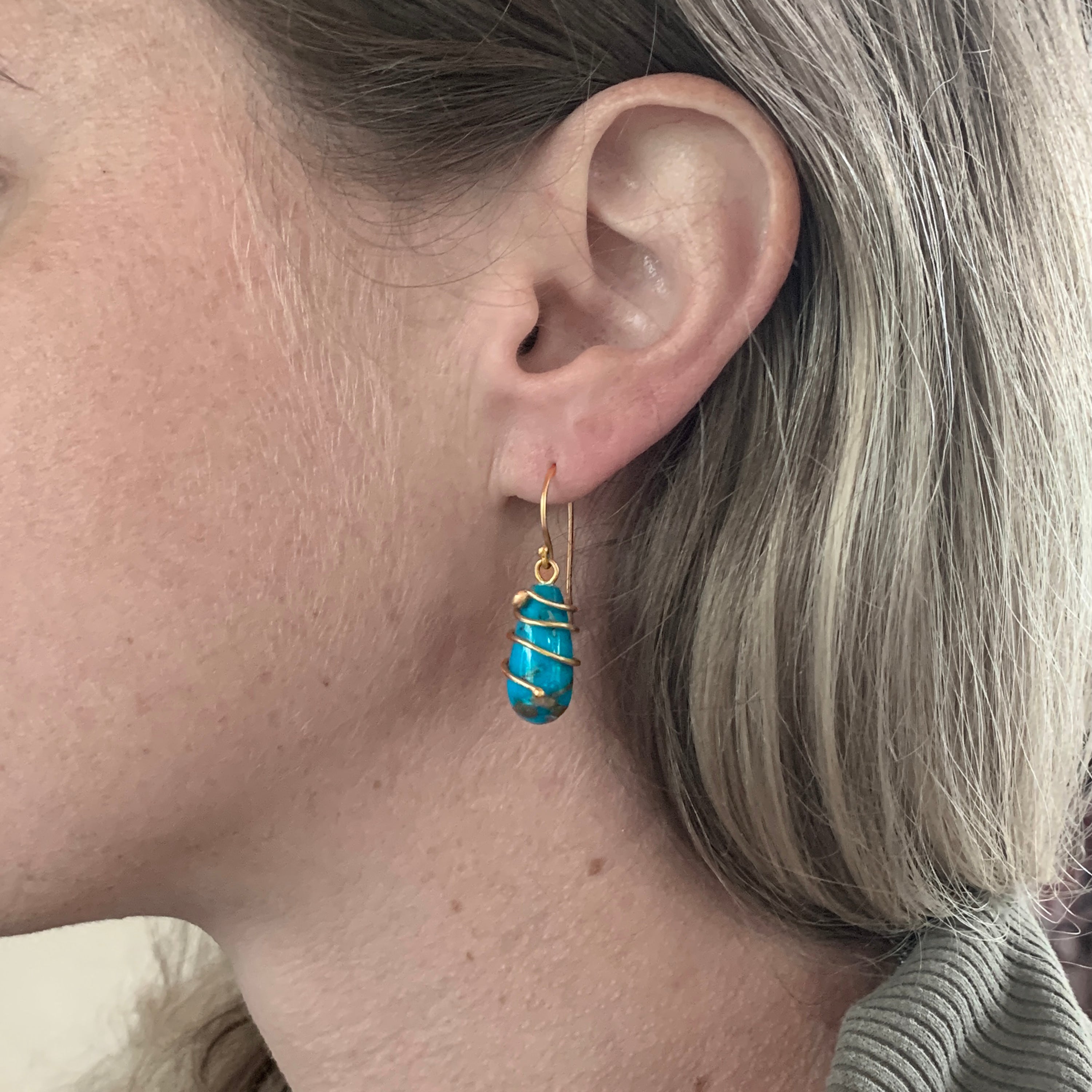 Persian Turquoise Drop Earrings