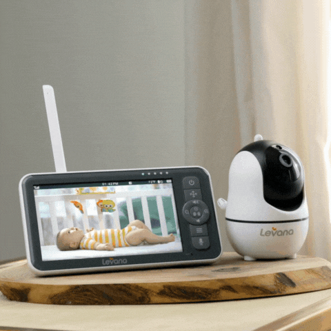 Pan Tilt Zoom feature in baby monitor, levana nala hd video baby monitor