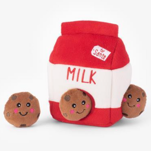 christmas cookie milk dog toy