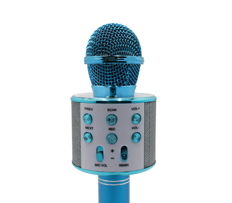 Micrófono Bluetooth inalámbrico en vivo WS898 con función de audio (AZUL)