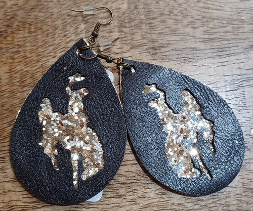 Louis Vuitton Teardrop Faux Leather Earrings