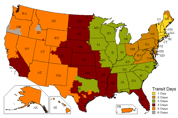 Maine Coast Sea Vegetables Shipping Time Zones