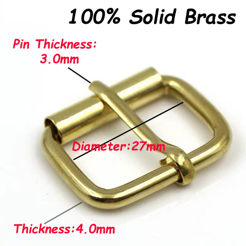 Solid Brass Belt Roller Buckles for Belt Bags Hardware Accessories DIY ...